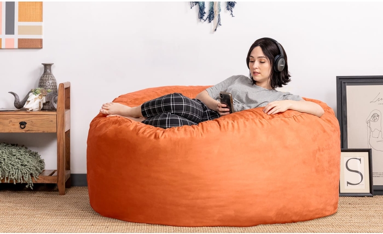 The Ultimate Comfort: Unwind in the Plushness of a 5-Foot Bean Bag