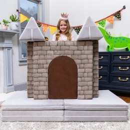 Little Gift playing on the Zipline Playscape Castlegate Stone