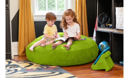 Cocoon Large 4ft Round Bean Bag Chair for Kids in lime