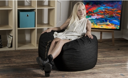 Saxx 3' Kids Bean Bag Chair - Denim