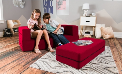Zipline Kid's Convertible Sofa - Microsuede